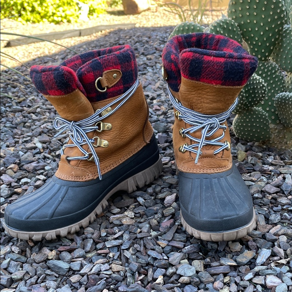 J. Crew Artic Tall Glazed Pecan boots Women’s size 7